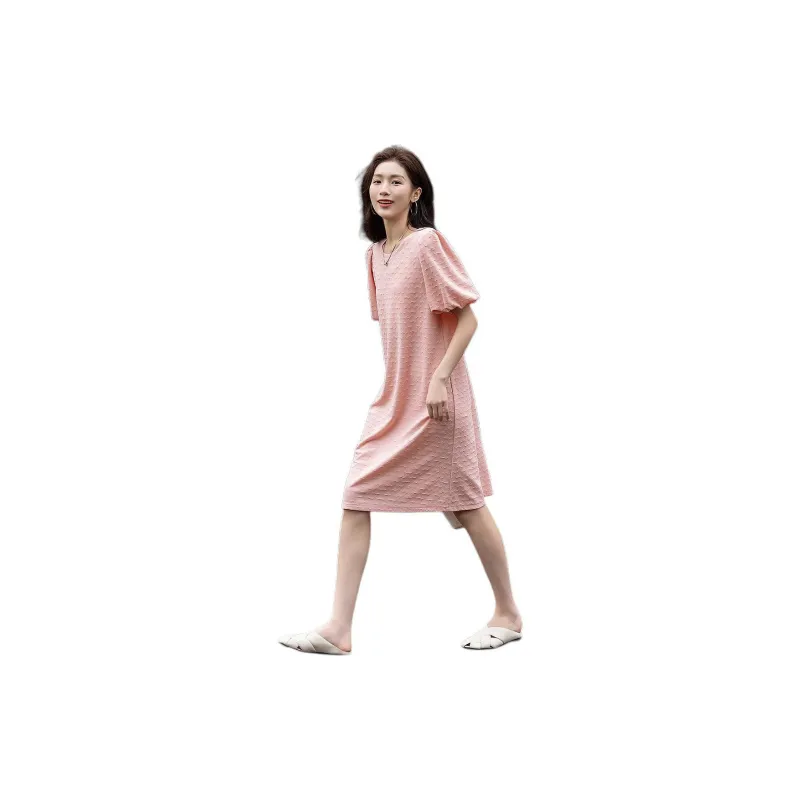 【dme】 Short-Sleeved Dresses Women's Antique Pink-2