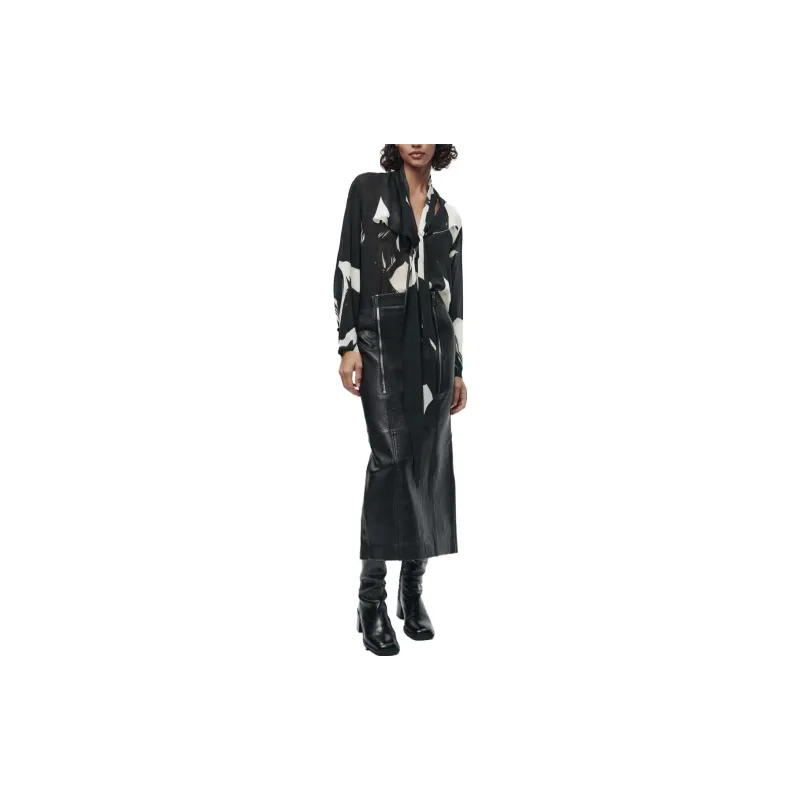 ZARA Shirts Women's Black/Nude-2