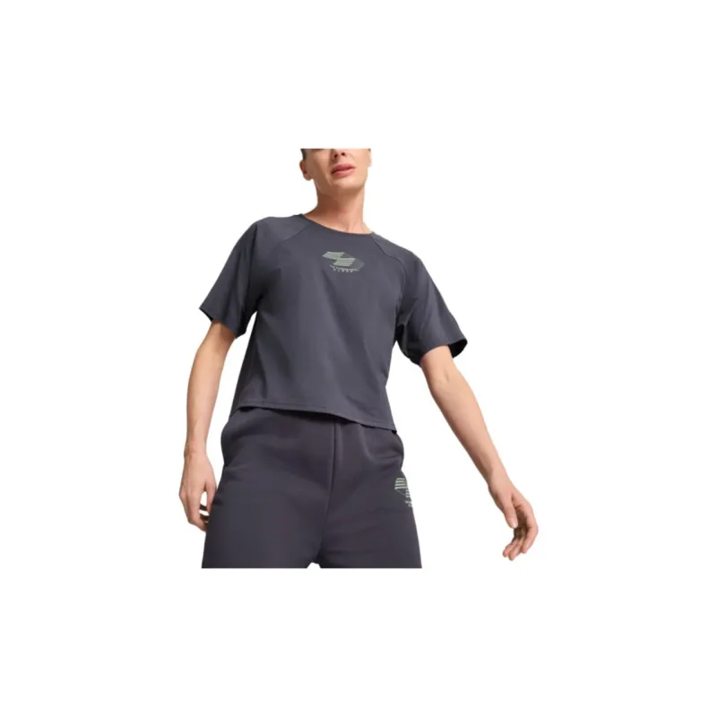 PUMA HYROXMOTION FW24 Raglan Sleeve T-Shirt Women's Galaxy Gray-3