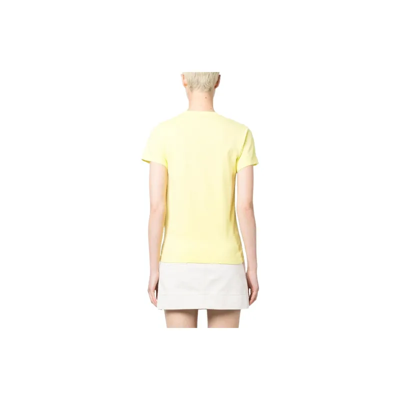 Maison Kitsune T Shirts Women's Yellow-3