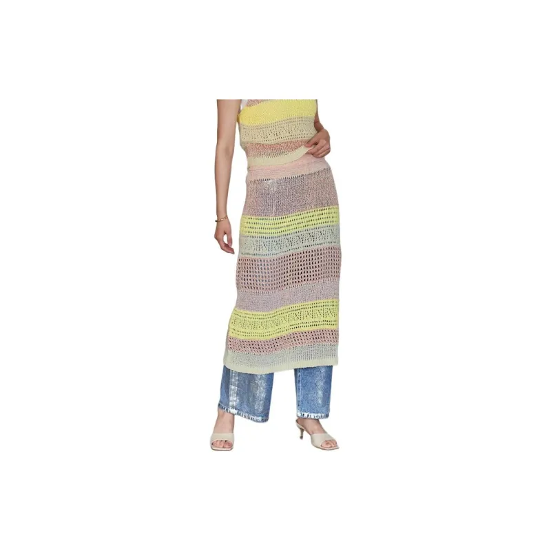 FREAK'S STORE Casual Long Skirt Women's Pink-3