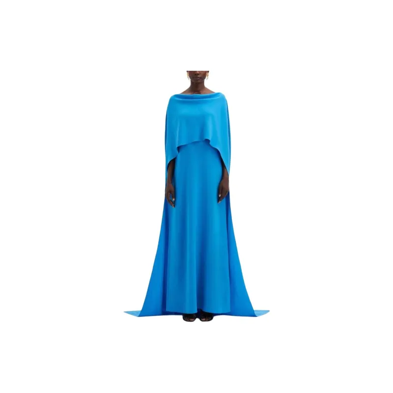 Oscar De La Renta Cowl Back Silk georgette Kaftan-1