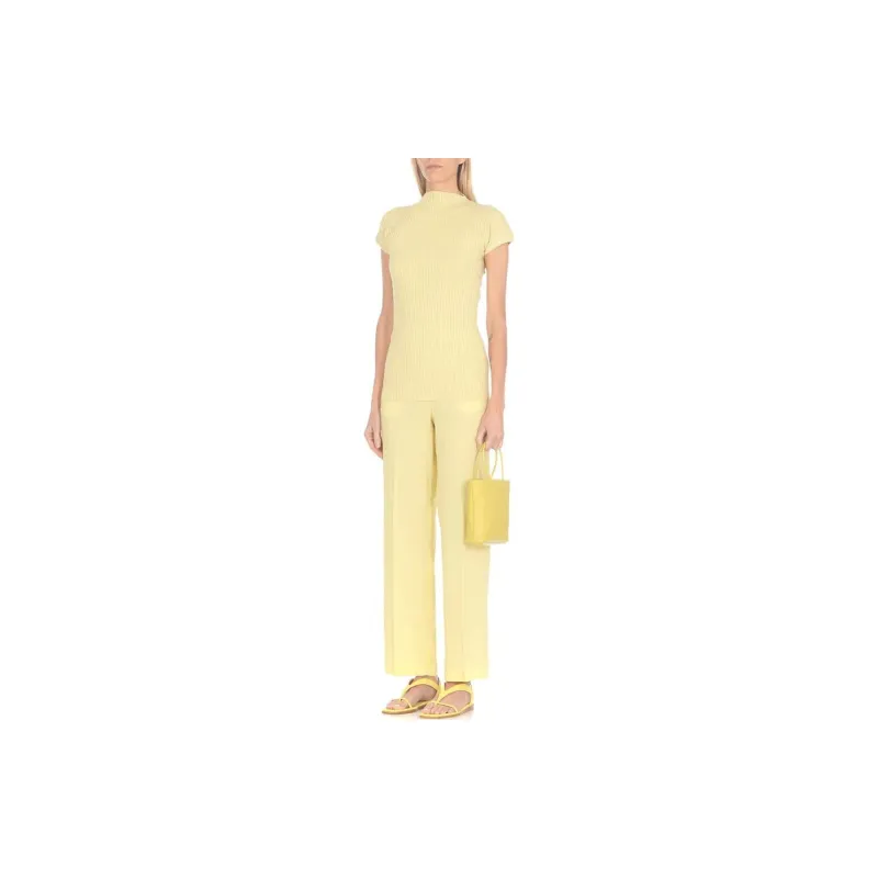 Fabiana Filippi Elasticated Waistband Straight Crepe Trousers-3
