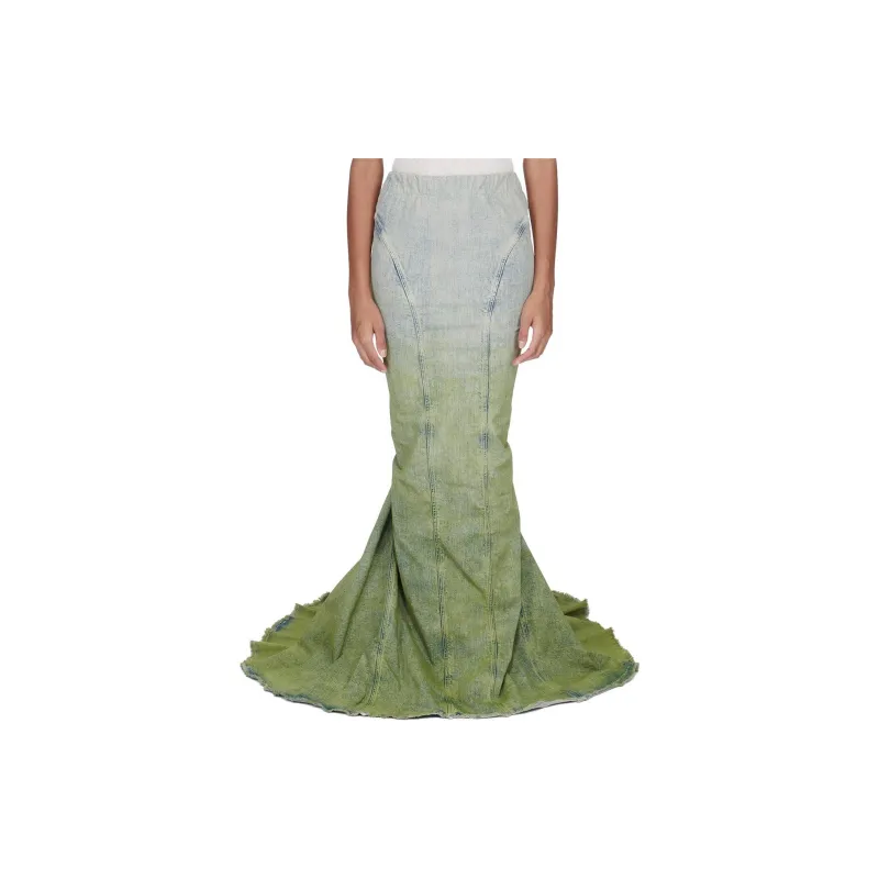 RICK OWENS Radiance Raw Cut Hem Skirt-7