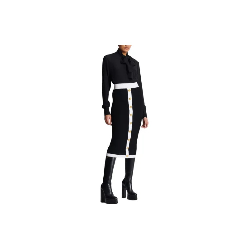BALMAIN Midi Knit Skirt-3