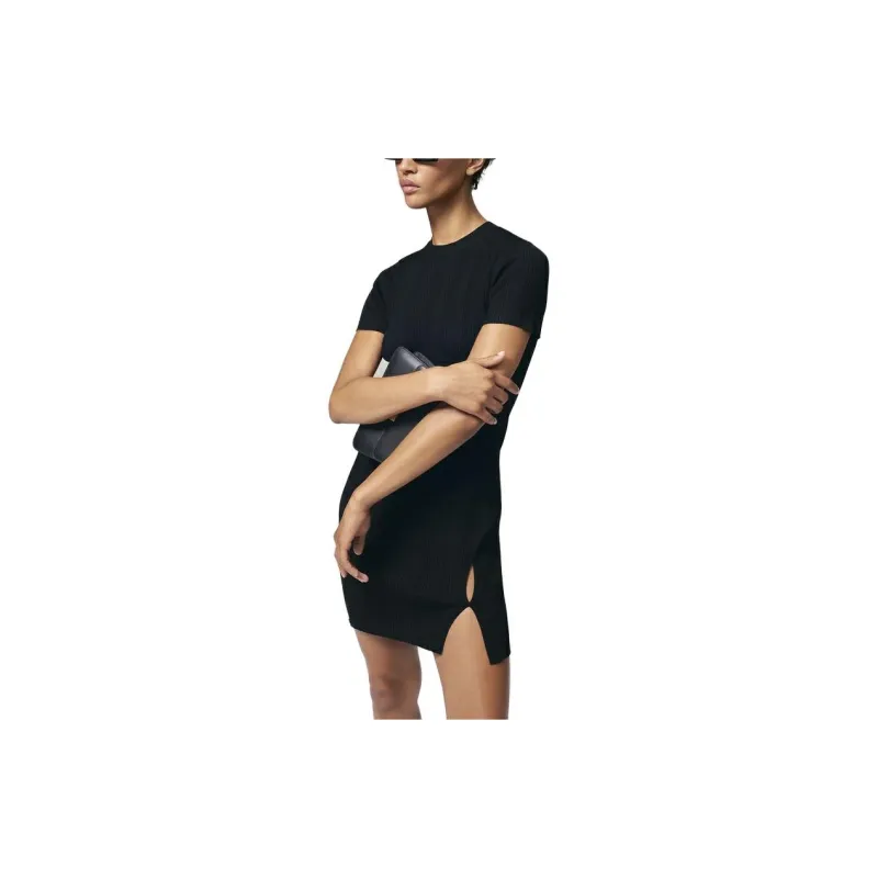 FRAME SS23 Short Sleeved Dress Women's Black-1
