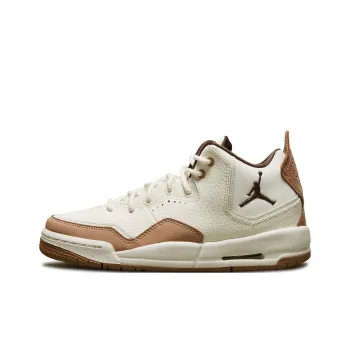 Jordan Courtside 23 Slip Resistant Cushioning Wear Resistant Mid Top Children's Basketball Shoes White Teenagers