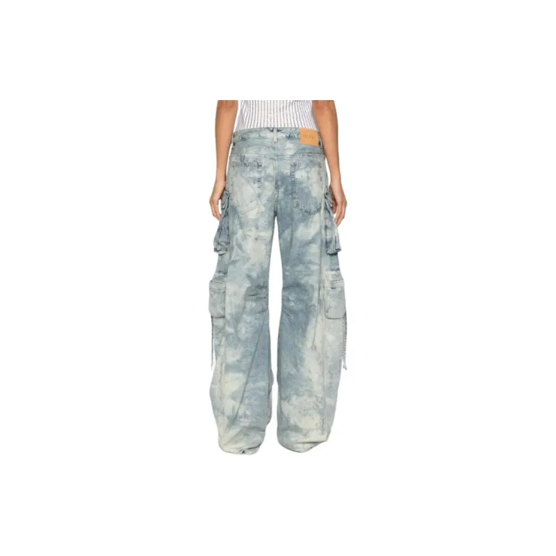 The Attico Fern Cargo Washed Denim Jeans-2