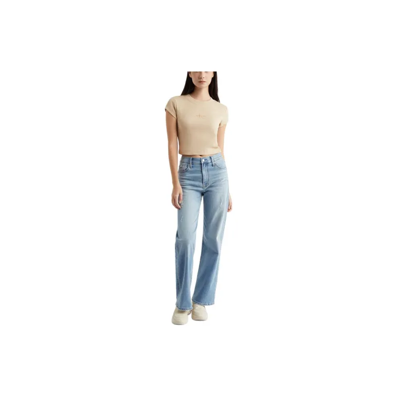 CALVIN KLEIN T Shirt Women's Warm Sand-1