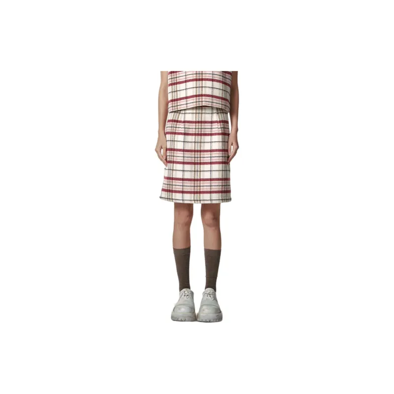 KIKAT Casual Short Skirts Women's Red-1