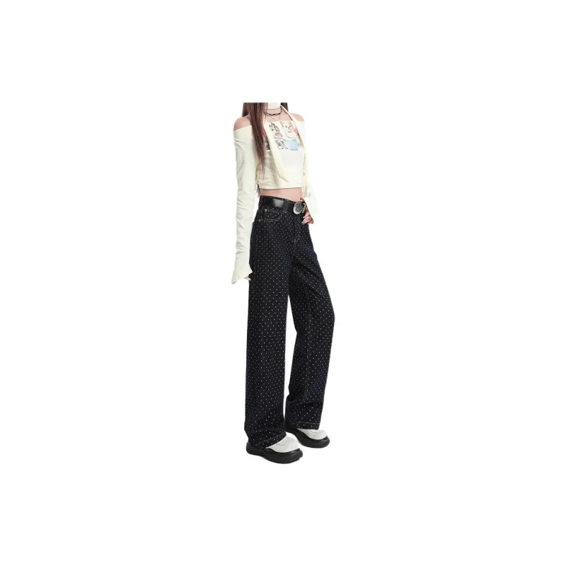 Concubine Zhu Jeans Women's Polka Dot Denim-9
