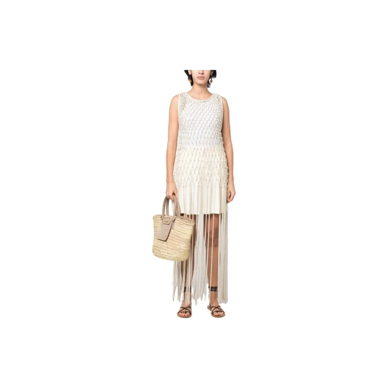 Forte Forte Sleeveless Dresses Women's White-1