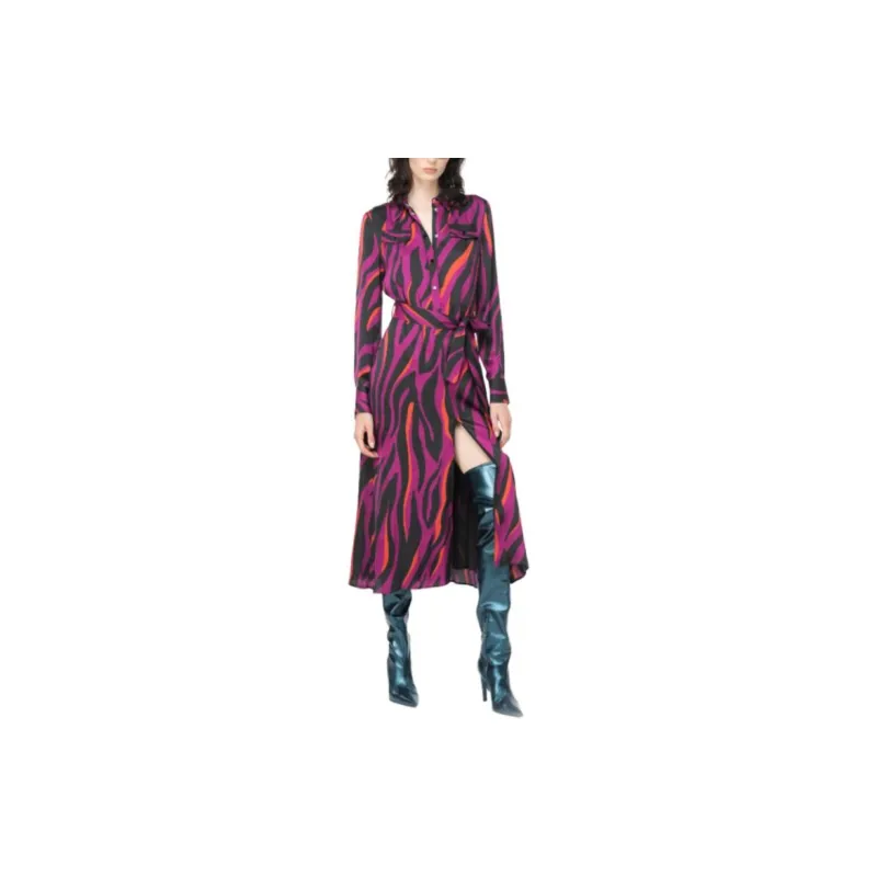 PINKO Graphic print Belted Shirtdress-2