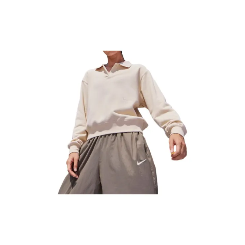 Nike Polo Shirts Women's Dune White-3