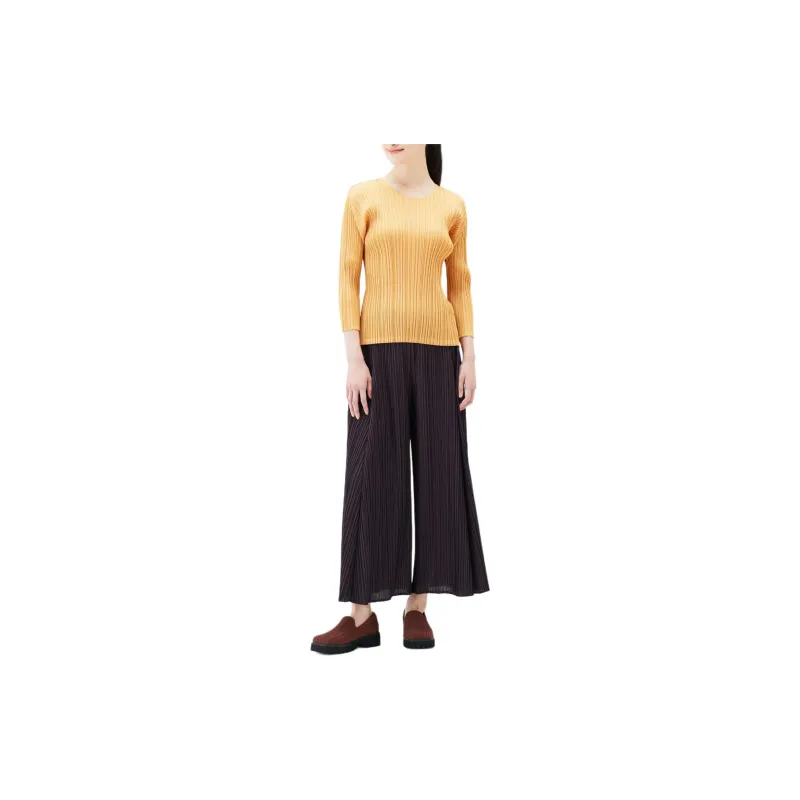 PLEATS PLEASE ISSEY MIYAKE Mellow Pleats Pants 'Dark Brown'-4