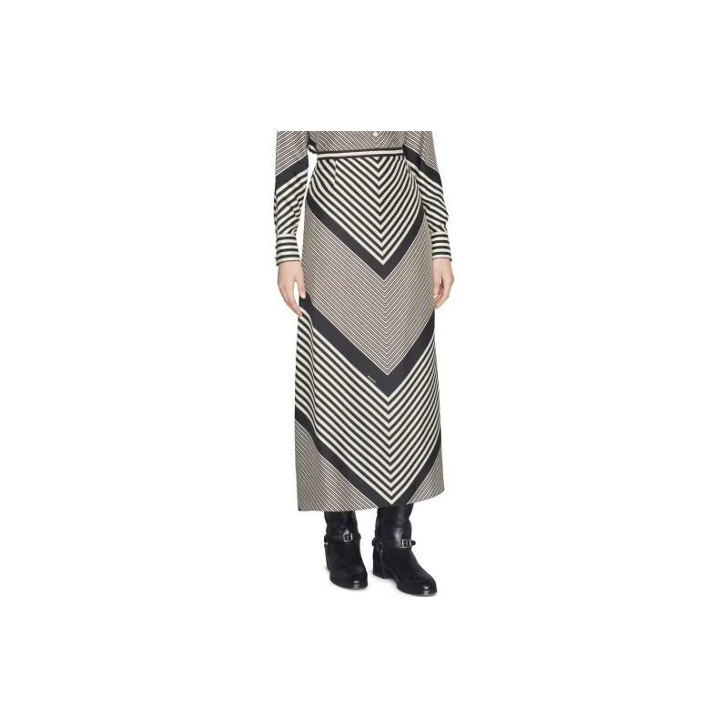 GUCCI Diagonal Stripe Print A line Skirt-2