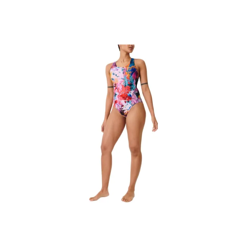 Sweaty Betty Springboard One-piece Swimsuit Women's Pink Coral Fish Print-2
