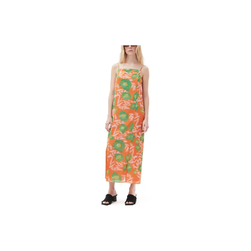 GANNI Floral-print Slip Dress-4