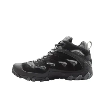 MERRELL Anti-Slip Wear-Resistant Mid-Top Hiking Shoes Women's Black Gray Color