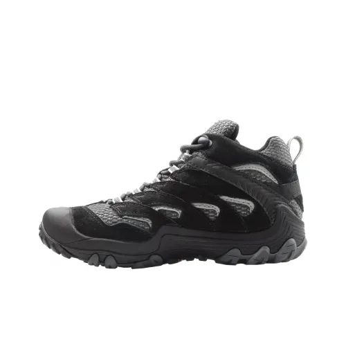 MERRELL Anti-Slip Wear-Resistant Mid-Top Hiking shoes media Women's Black Gray Color