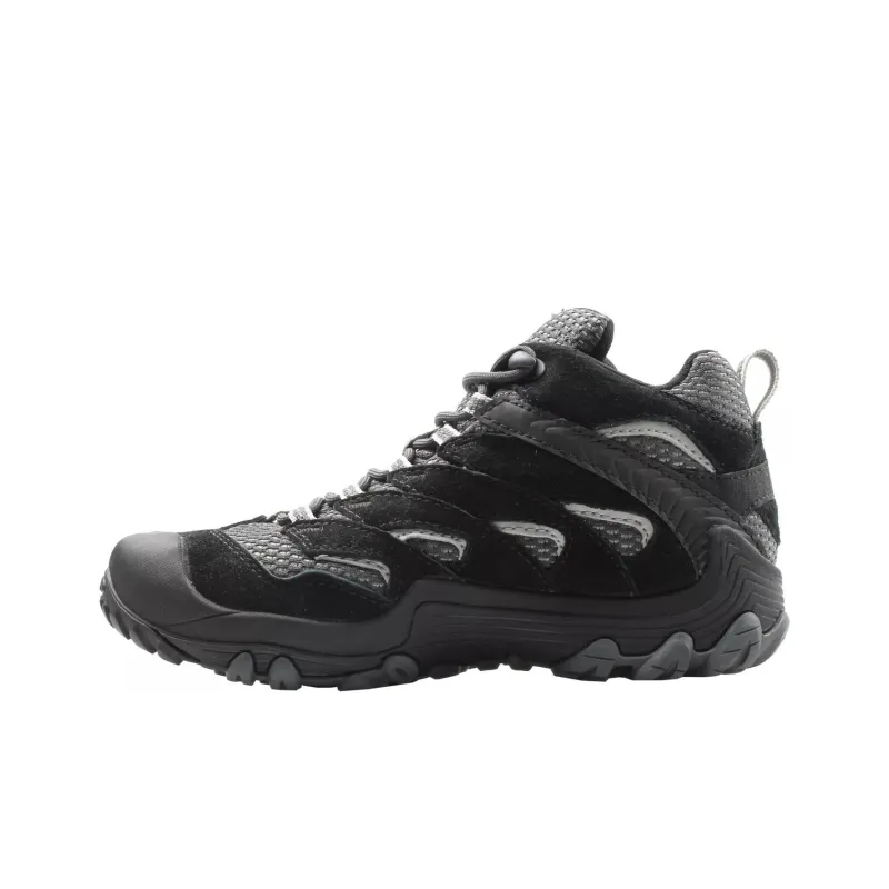 MERRELL Anti Slip Wear Resistant Mid Top Hiking Shoes Women's Black Gray-0