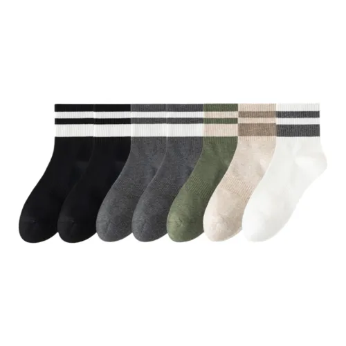 Lan Miao Mid Calf Socks Men's 7 Pack