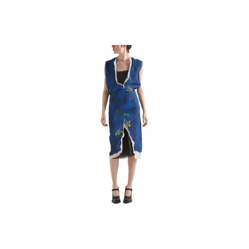 PRADA Sleeveless Dresses Women's Dark Purple Blue-1