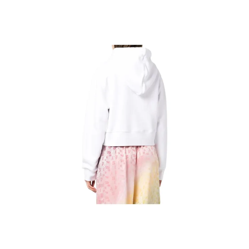 PALM ANGELS X The Webster Square Leaf Hoody 'White/Orange'-2
