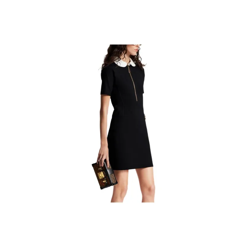 Lv Technical Jersey Peter Pan Collar Dress-3