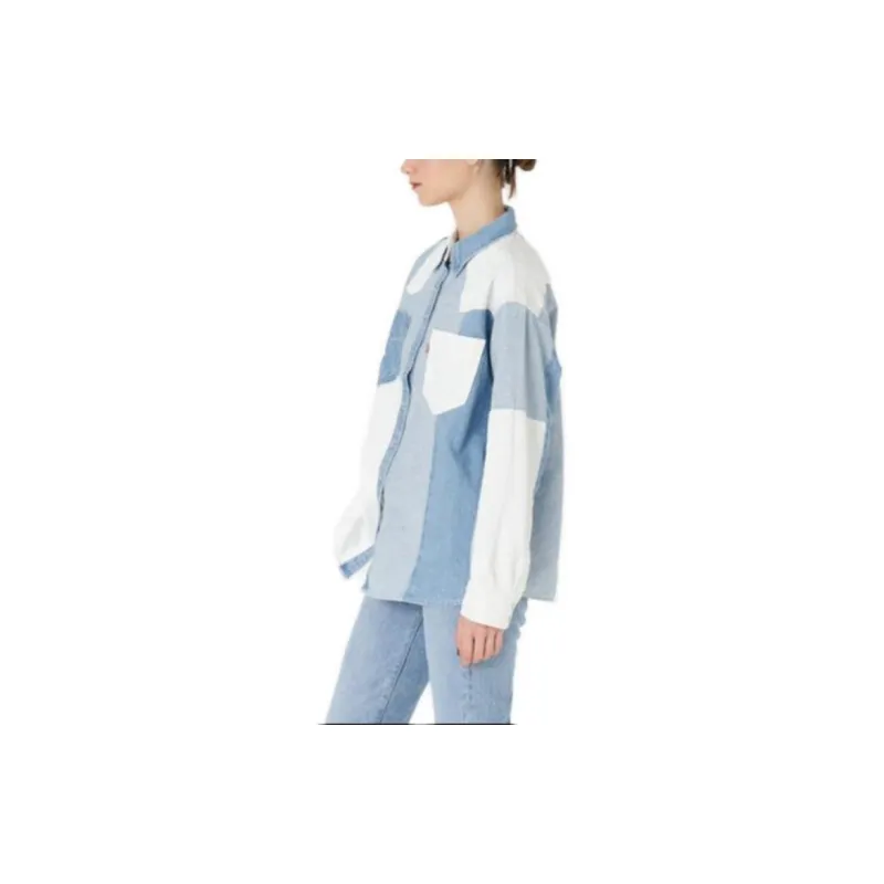 Levis Shirts Women's Light Indigo-3