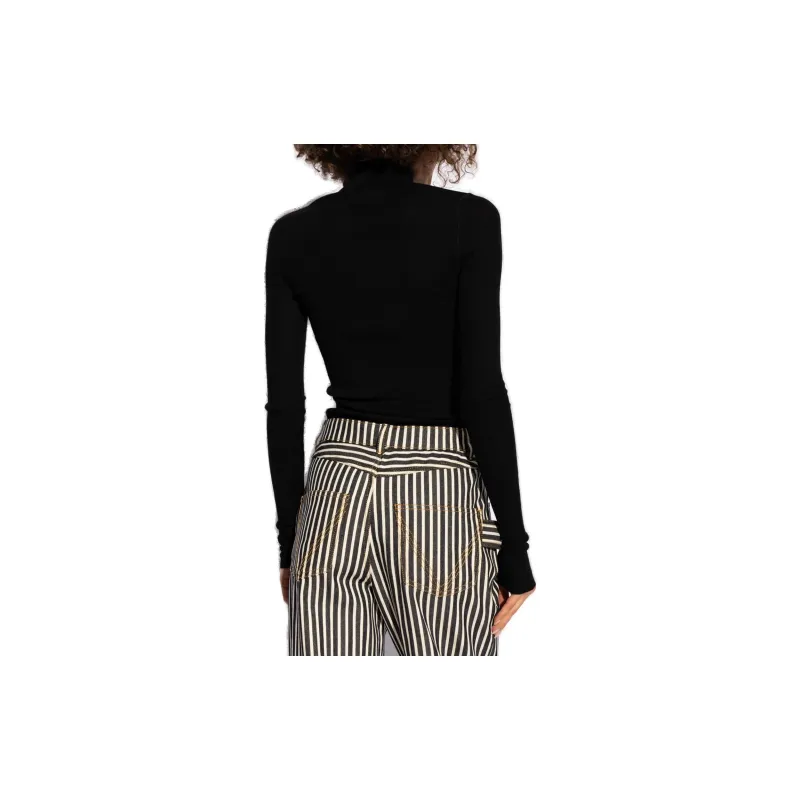 Bottega Veneta Ribbed High Neck Sweater-2