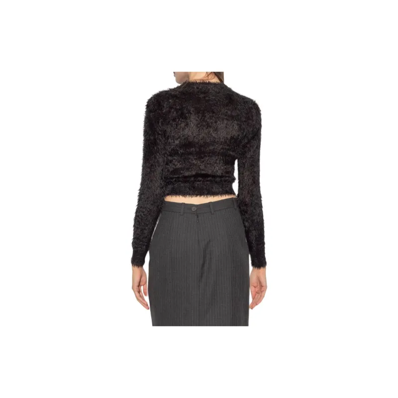 Balenciaga Decorative Trim Cropped Sweater-3