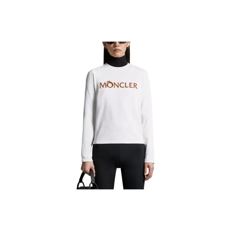 Moncler Flocked logo Long sleeve T shirt-1