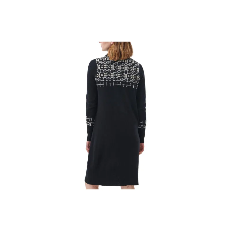 BARBOUR Herring Knitted Dress Long-Sleeved Dresses Women's Black-3