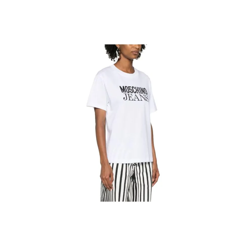 MOSCHINO Jeans Logo Printed Crewneck T Shirt-2