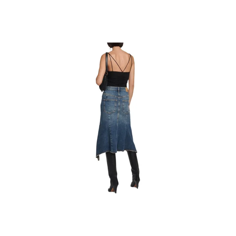 ISABEL MARANT Denim Long Skirts Women's Dark Blue-2