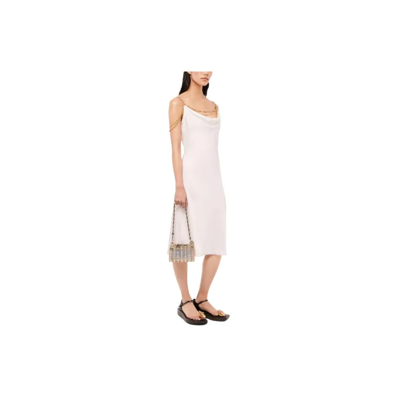 Paco Rabanne Chain Strap Cowl Neck Midi Dress-3