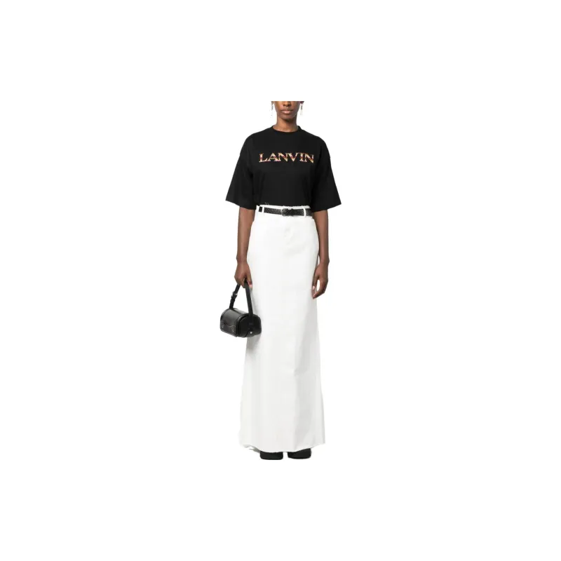 Lanvin Curb Oversized Fit Tee 'Black'-1