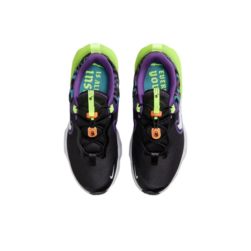 Nike Run Flow SE GS Slip Resistant Low Top Kids' Running Shoes Black Green Unisex-3