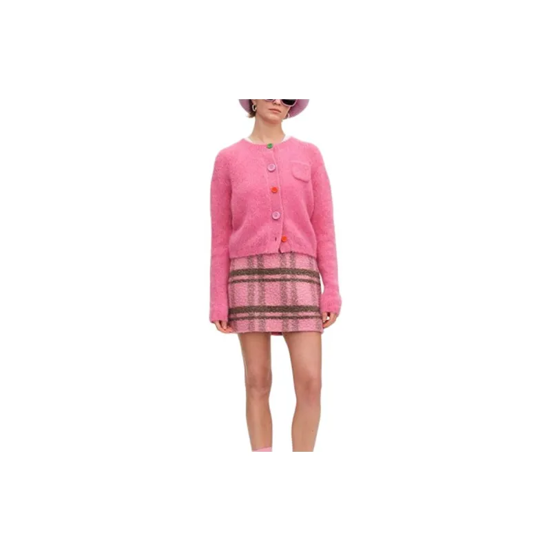 Short Sentence Sweater Women's Fuchsia-1