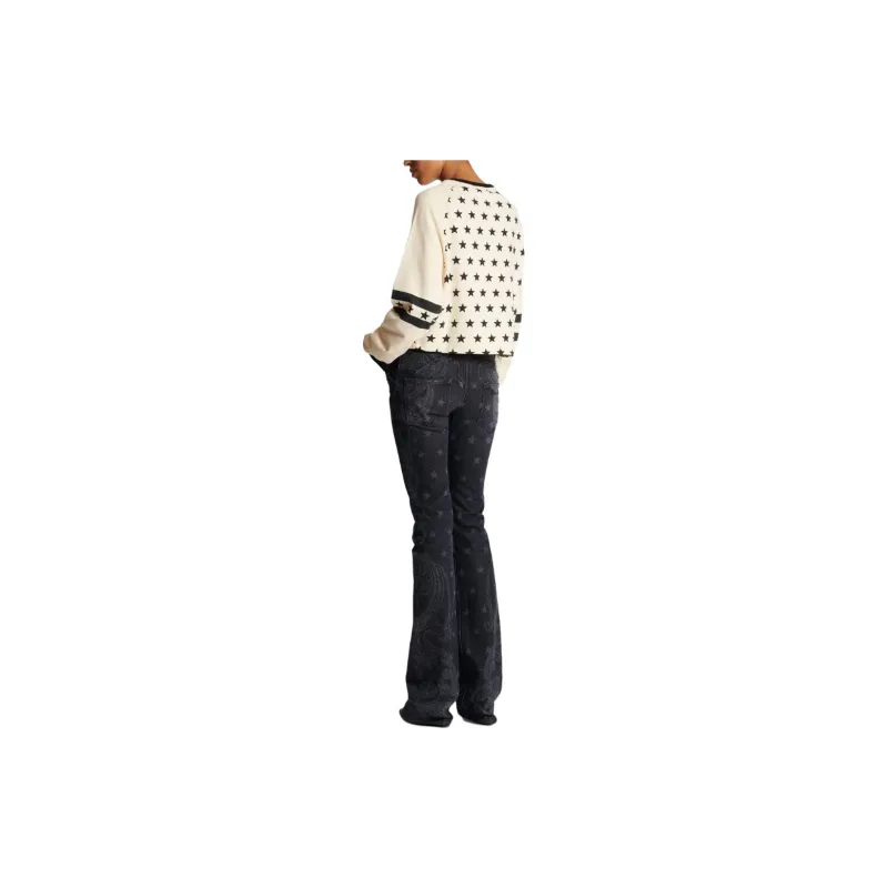 BALMAIN Signature Stars Sweater 'Cream/Black'-3