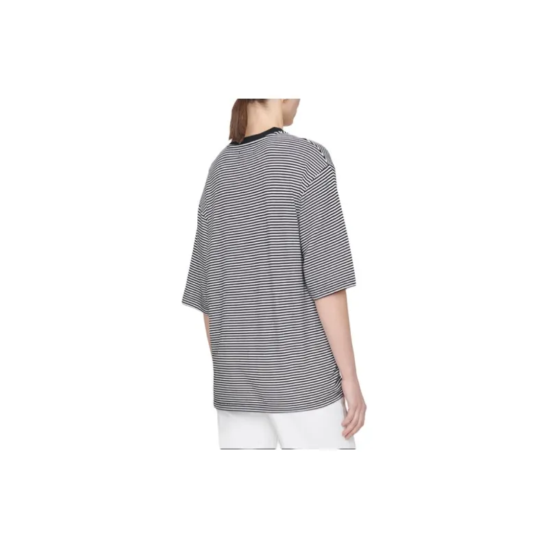 Anine Bing Bo Stripe Print Crewneck T Shirt-3
