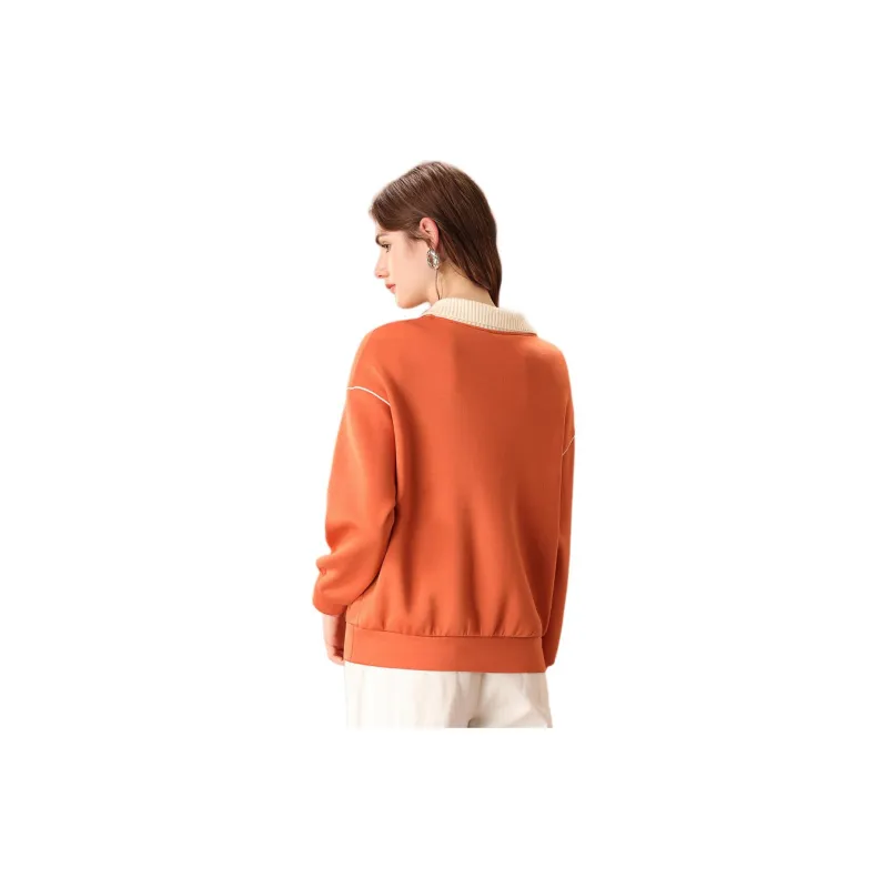 FENHONGMALI Sweatshirts Women's Orange-3