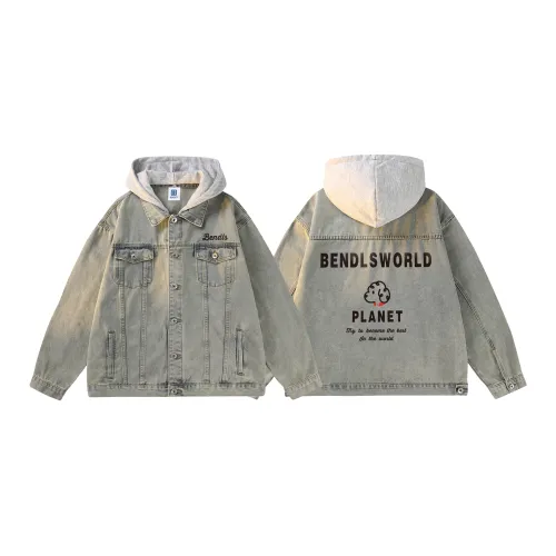 BENDL'S Denim Jackets Unisex Yellow Mud