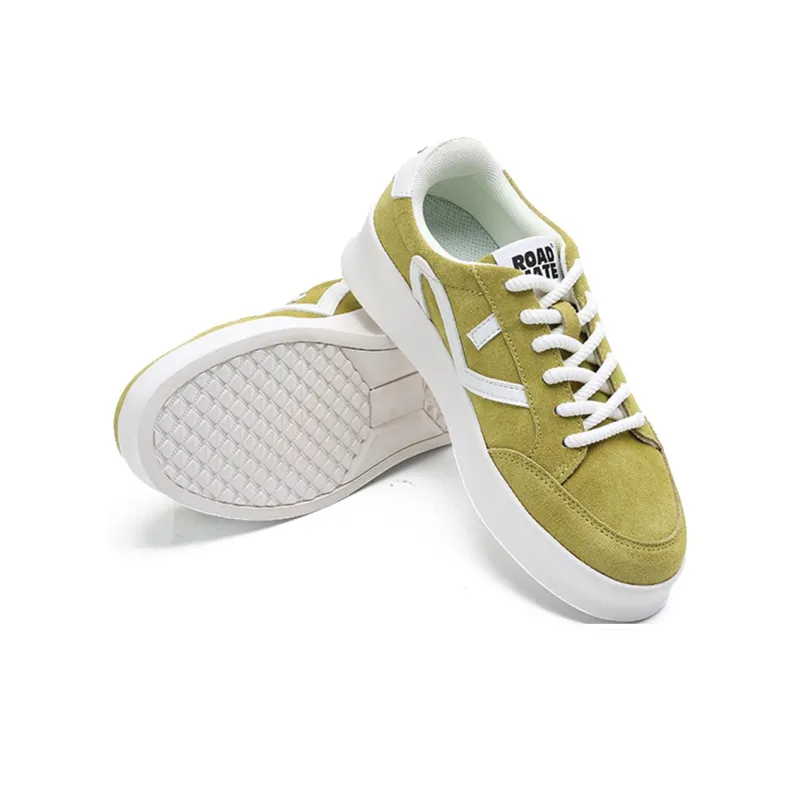 Road Mate Slip-Resistant Cushioning Wear-Resistant Lightweight Low-Top Skateboard Shoes Men's Grass Fruit Green-4