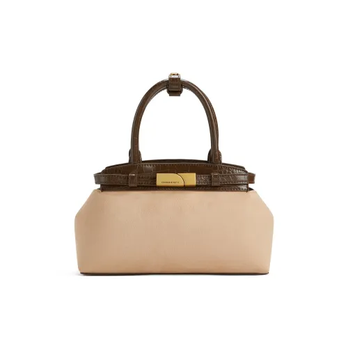 CHARLES&KEITH PU, Textile Mixture Handbag Medium Size Women's Composite Color Multi