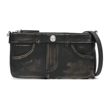 MEDEA Calfskin Handbag Shoulder Bag Women's Dark Brown