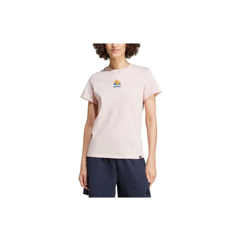 Adidas Regular T Shirt Women's Pink-3