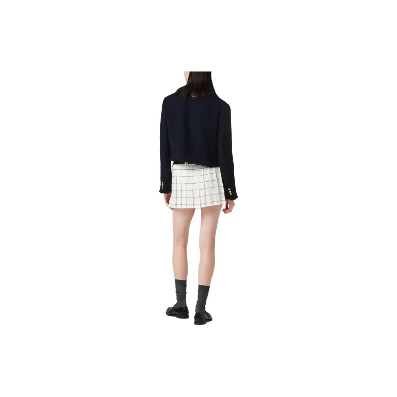 MIU MIU SS24 Jackets Coats Women's Marine Blue-2
