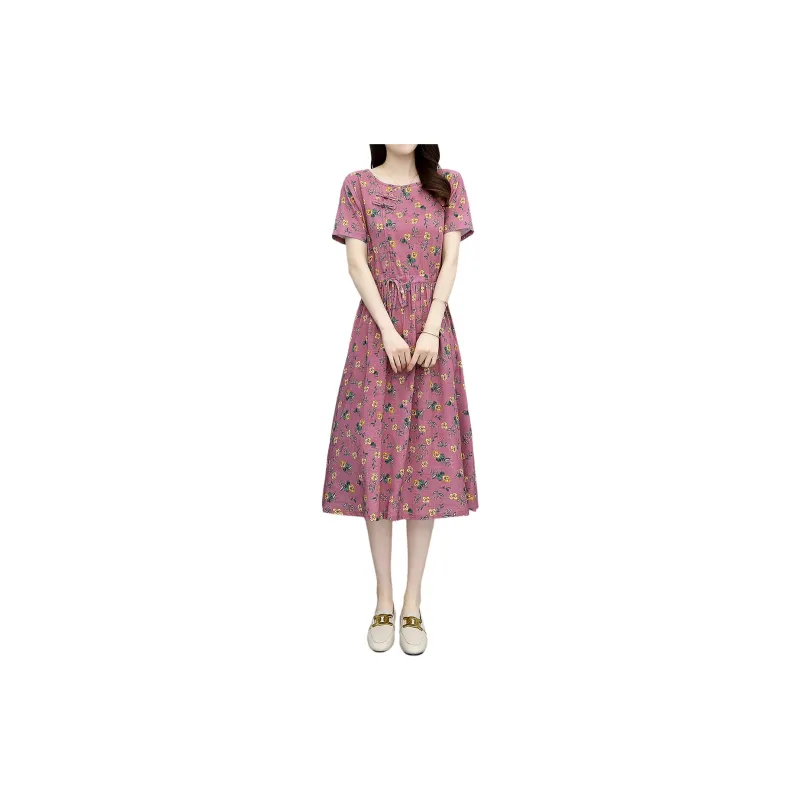 H YXIANG Short Sleeved Dresses Women's-6